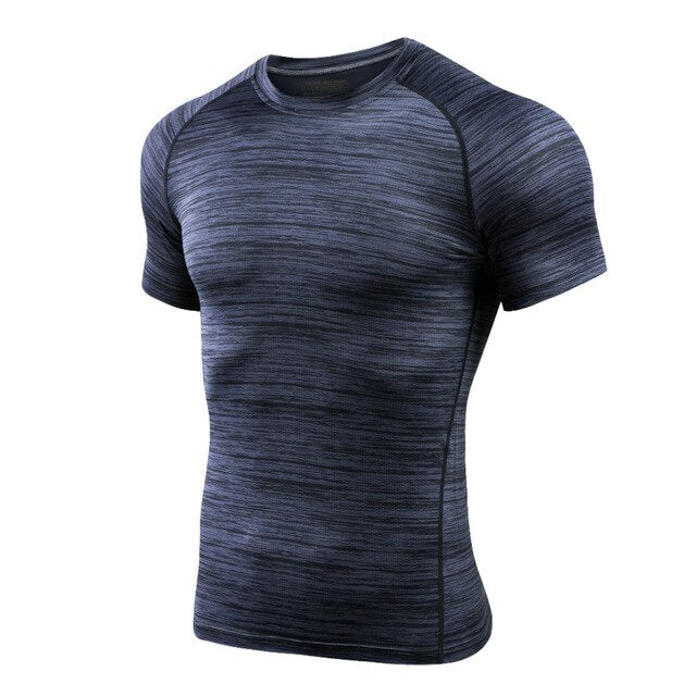 Men Short Sleeve Athletic Compression T-shirt
